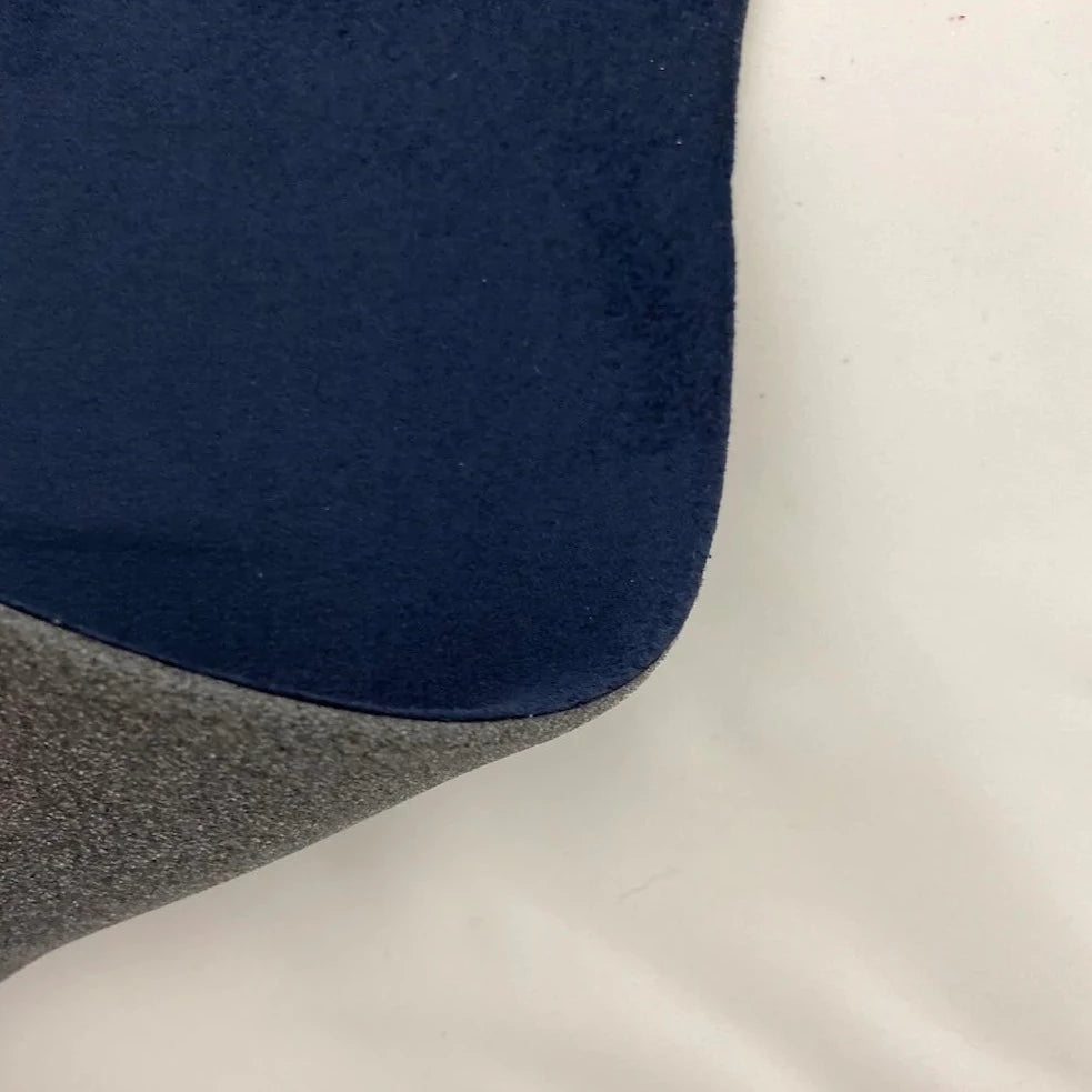 Navy Blue Luxury Stretch Suede Foam Backed Fabric