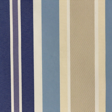 Blue Multi Stripe Canvas Waterproof Outdoor Fabric