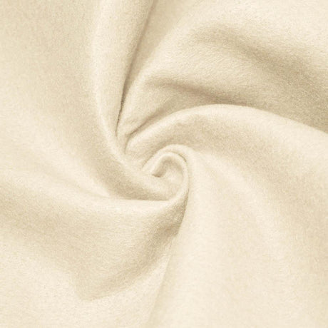 Ivory solid Acrylic Felt Fabric / 20 Yards Roll