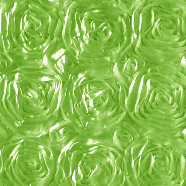 Rosette Satin Lime Fabric