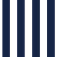 Navy White Stripe 1" inch Satin Fabric