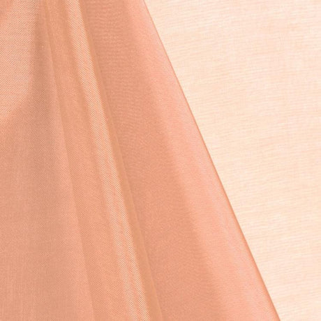 Peach Mirror Crystal Organza Fabric / 100 Yards Roll