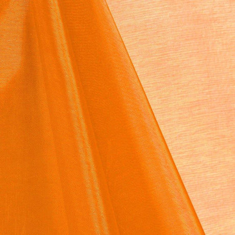 Orange Mirror Crystal Organza Fabric / 100 Yards Roll