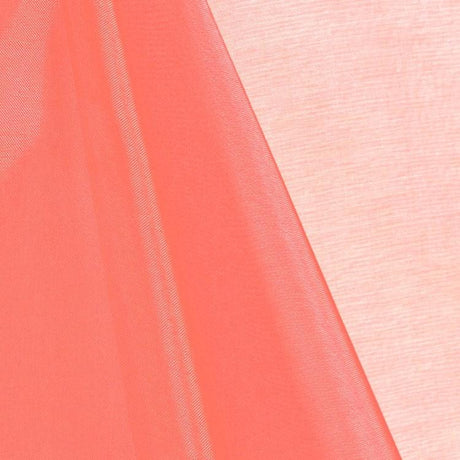 Coral Mirror Crystal Organza Fabric / 100 Yards Roll