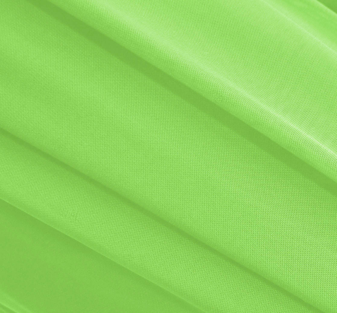 Neon Lime Stretch Mesh Fabric