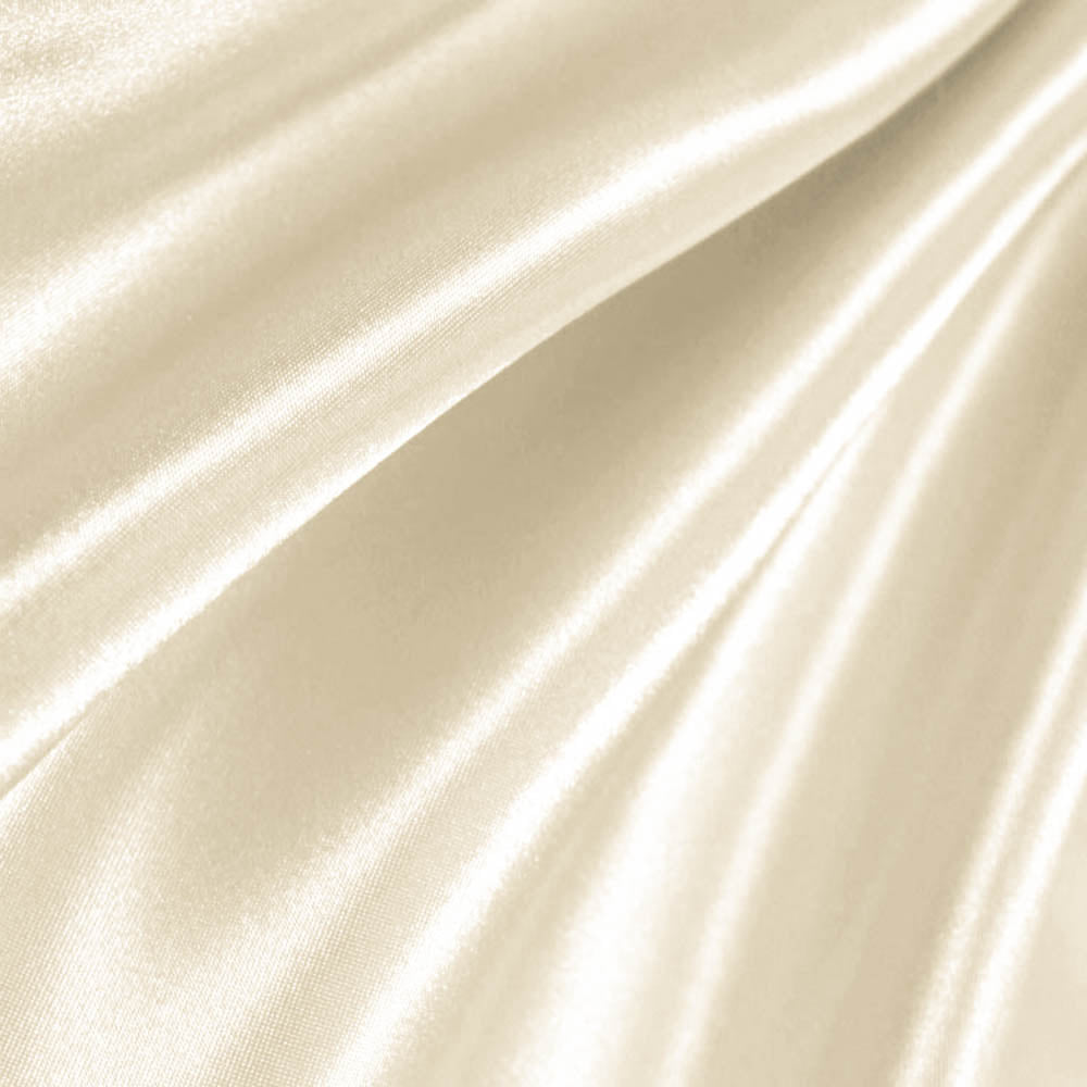 Ivory Poly Satin Fabric