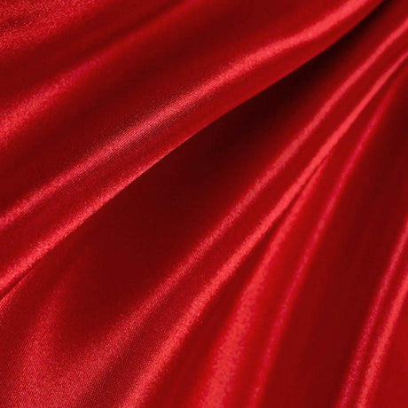 Red Bridal Satin Fabric / 50 Yards Roll