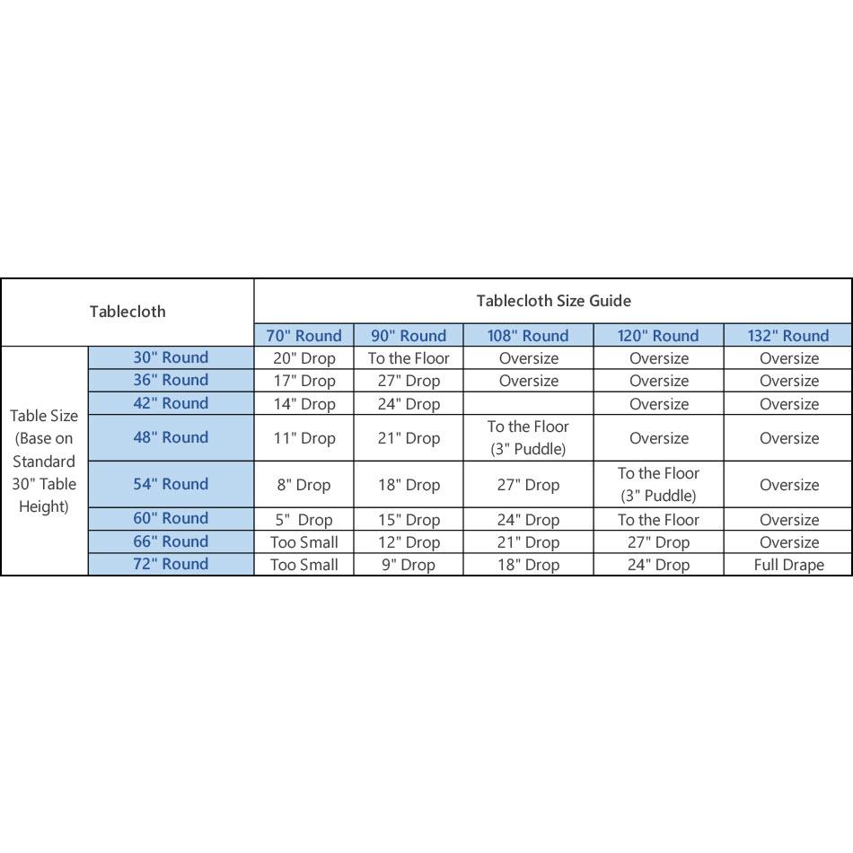 90" Ivory Polyester Round Tablecloth