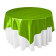 Lime Satin Overlay Tablecloth 60" x 60"