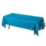 Teal Crinkle Crushed Taffeta Rectangular Tablecloth 60 x 126"