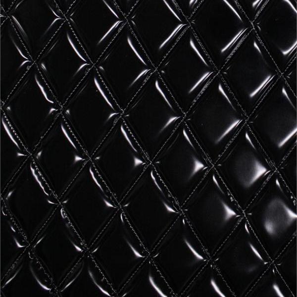 Black Matte Dull Quilted Vinyl Fabrics