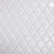 White Matte Dull Quilted Vinyl Fabrics