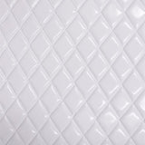 White Matte Dull Quilted Vinyl Fabrics