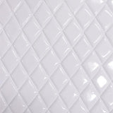 White Glossy Quilted Vinyl Fabrics