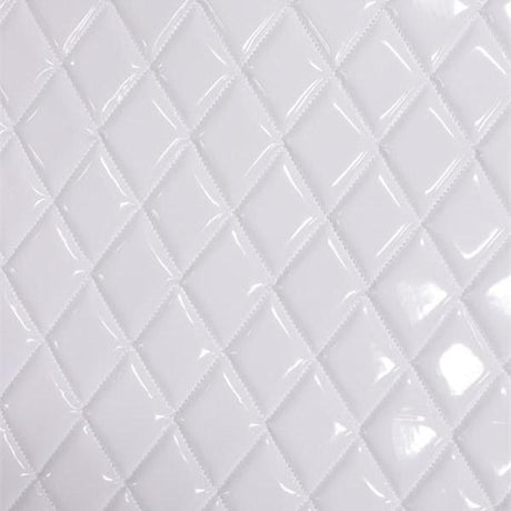 White Glossy Quilted Vinyl Fabrics