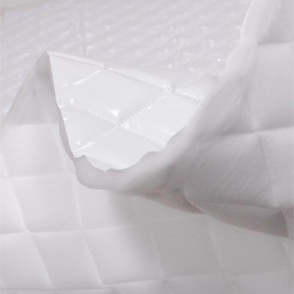 White Matte Dull Quilted Vinyl Fabrics