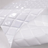 White Glossy Quilted Vinyl Fabrics