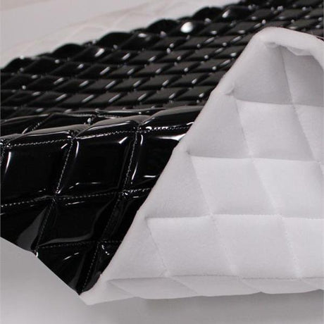 Black Glossy Quilted Vinyl Fabrics