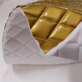 Gold Glossy Quilted Vinyl Fabrics