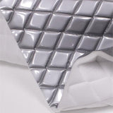 Silver Glossy Quilted Vinyl Fabrics