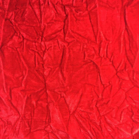 Light Red Flocking Crushed Velvet Fabric / 50 Yards Roll