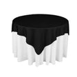 Black Square Polyester Overlay Tablecloth 72" x 72"