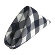 (12 / Pack) White Navy Blue 18" Checkered Polyester Napkin