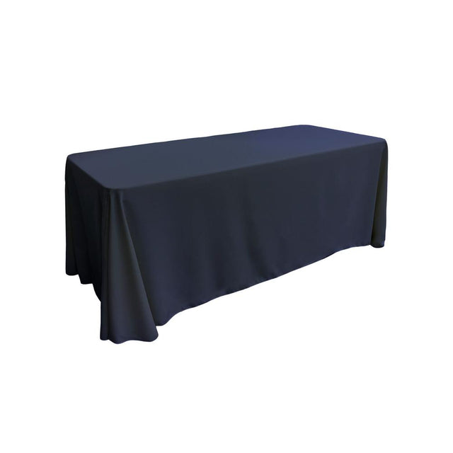 Navy Blue 100% Polyester Rectangular Tablecloth 90" x 156"