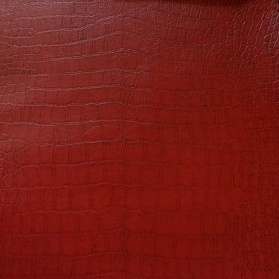 Burgundy Crocodile 100% PU Soft Skin Faux Leather Vinyl Fabric / 40 Yards Roll