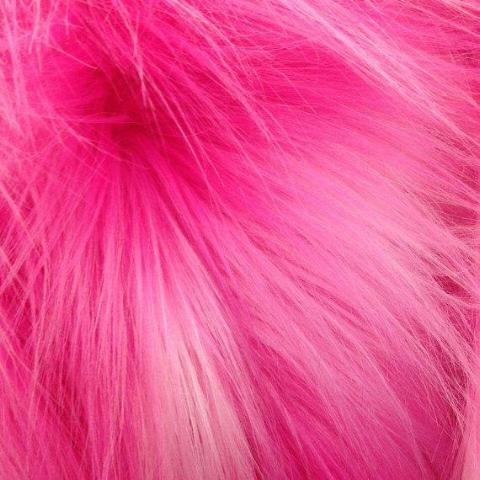 Neon Fuschia Faux Fake Fur Solid Shaggy Long Pile Fabric