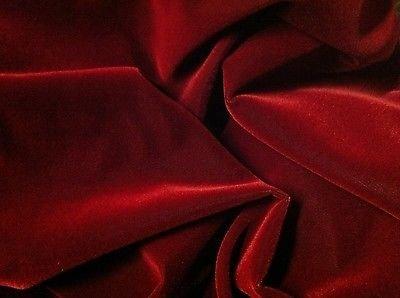 iFabric Dark Red Flocking Crushed Velvet Upholstery Fabric