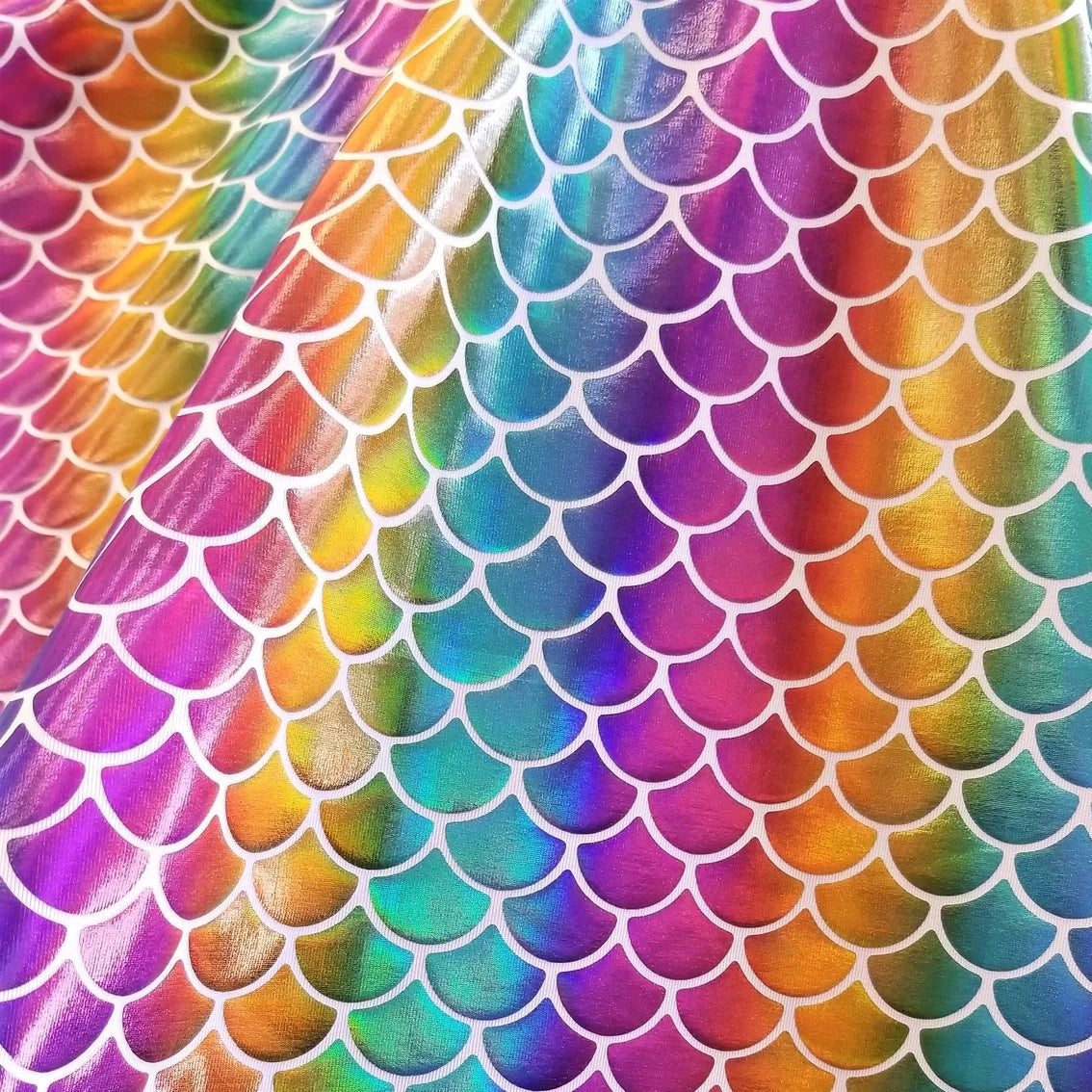 Rainbow Gradient Mermaid Fish Scale