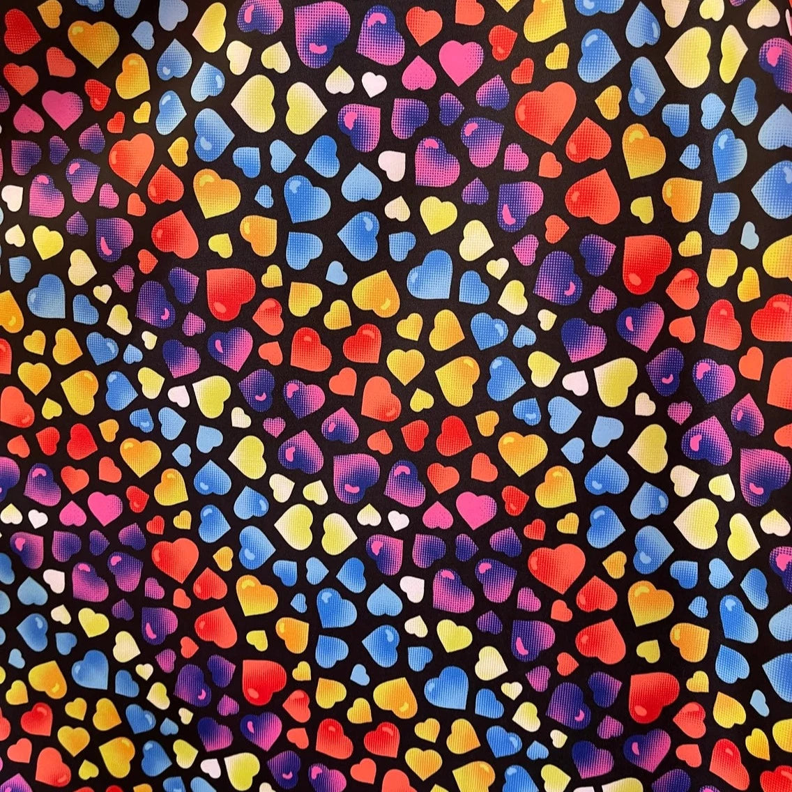 heart print multicolored Spandex Fabric