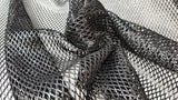 Black Shiny Mini Fishnet with Nylon Spandex Fabric