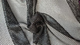 Black Shiny Mini Fishnet with Nylon Spandex Fabric