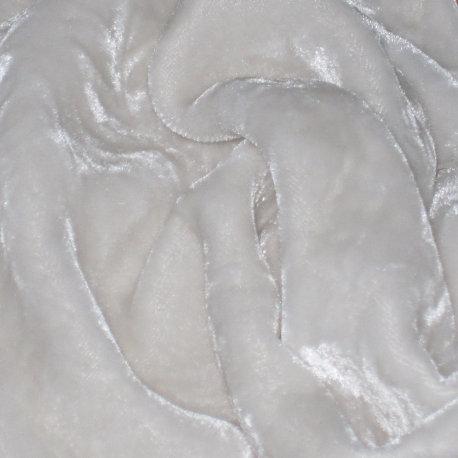 White Silk Velvet Fabric