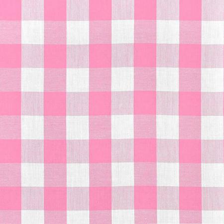 Pink Checkered Gingham 1" Poly Cotton Fabric