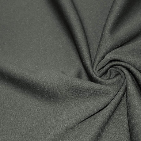 Charcoal Solid Stretch Scuba Double Knit Fabric / 50 Yards Roll