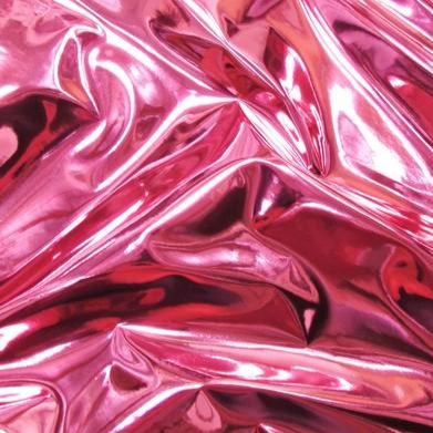 Fuchsia Mirror Reflective Vinyl Fabric / By The Roll