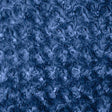 Navy Blue Minky Rosebud Fabric