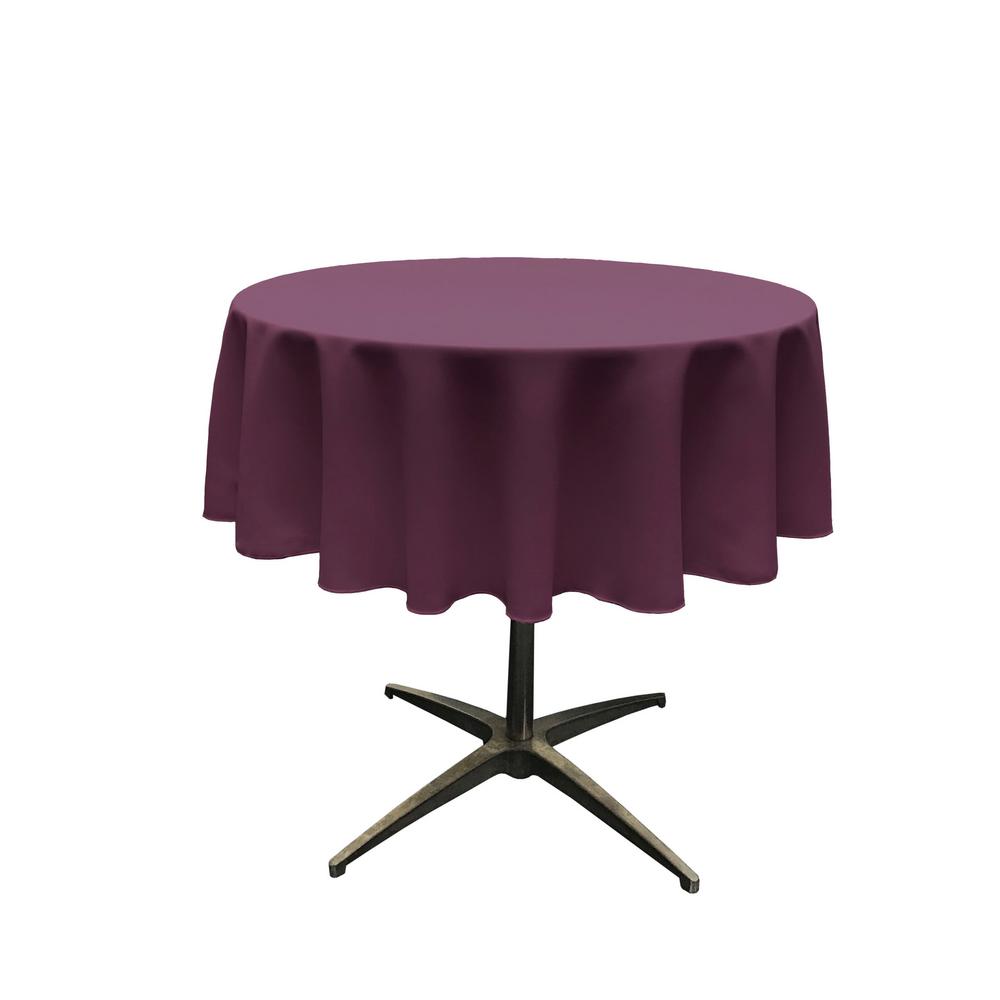 51" Eggplant Polyester Round Tablecloth