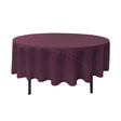 90" Eggplant Polyester Round Tablecloth