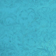 Caribbean Blue Western Floral Pu Leather Vinyl Fabric